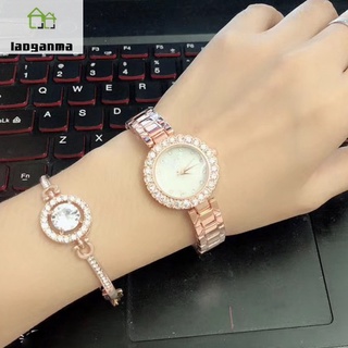 reloj de pulsera de diamantes de imitación de cristal de oro rosa/plata mujeres reloj de señoras para niñas (7)