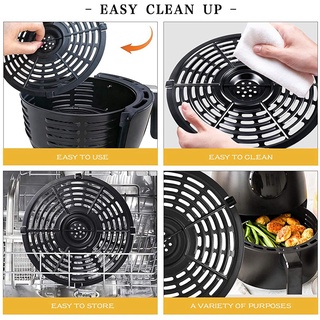 [New]Air Fryer Rack Parts,Grill Plate for Air Fryer Pan Non-Stick Air Fryer Accessories Air Fryer Rack with Brush Steam Rack (5)