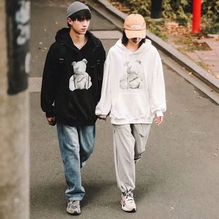Otoño con capucha suéter puerto viento tendencia Harajuku ins masculino pareja (3)