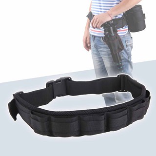 Bolsa ajustable para lente de cinturón acolchada para cámara, bolsa, bolsa, correa