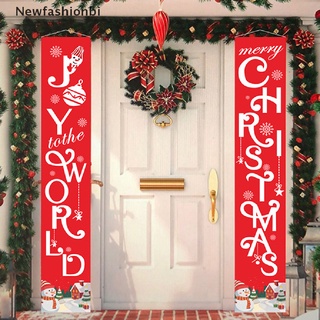 (newfashionbi) 20 estilos de navidad porche signo de navidad pareja colgante banderas decoración del hogar en venta
