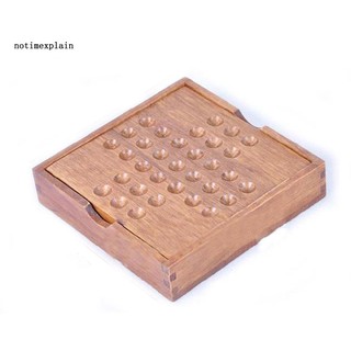 Nombre madera Solitaire juego de mesa de ajedrez juguete de inteligencia clásica para niños adultos (4)