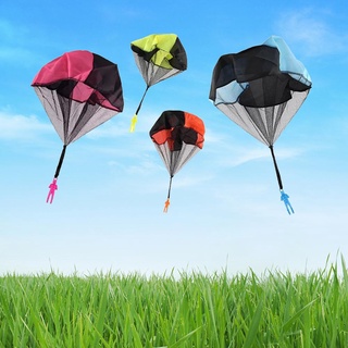 lanzamiento de mano mini soldado paracaídas juego al aire libre juego divertido juguete aleatorio