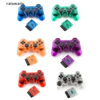 ratswaiiy 1set controlador de juego inalámbrico colorido 2.4ghz gamepad joypad para ps2 co
