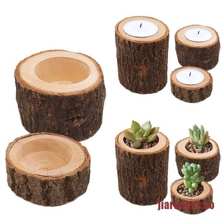 RENGA creativo de madera Natural DIY fabricación mini candelabro maceta decoración del hogar (1)