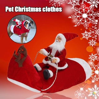 winte disfraz de navidad para mascotas, perro, navidad, ropa de perro, papá noel, equitación, perros, ciervos