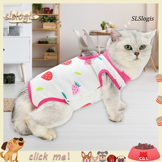 SM_Cat Postpartum Cloth Fruit Pattern Printing Anti Licking Cotton Wounds Recovery Weaning Suit for Care