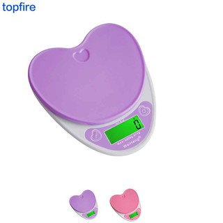 WH-B18L 5kg/1g adorable en forma de corazón Digital básculas de cocina LCD alimentos balanzas electrónicas de cocina dieta banco de pesaje (7)