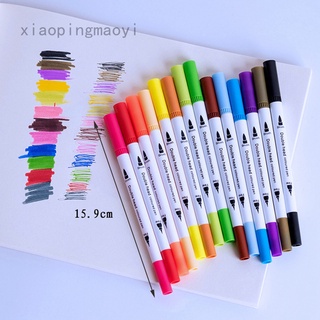 Xiaopingmaoyi 100/120 colores acuarela pluma pincel marcadores de doble punta fina dibujo pintura para escuelas suministros de arte