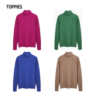 Toppies-suéter de cuello alto para mujer, jersey de lana verde, Tops de punto, ropa Coreana de invierno, 2021, otoño e invierno, 15% (6)