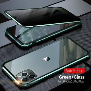 Funda De Metal Magnética 360 De doble cara vidrio templado Para IPhone 12 Pro MAX 7 8 Plus X XR XS MAX 11 Pro MAX SE 2020