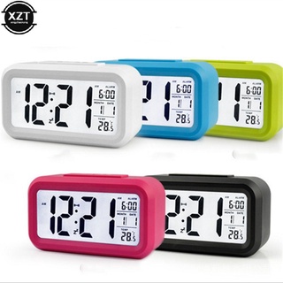 Reloj De Tiempo Eléctrico De Escritorio Mesa Electrónico Alarma Digital Grande Pantalla LED Datos Calendario (5)