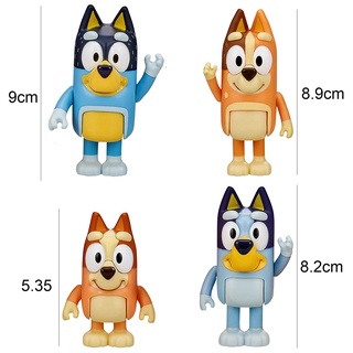 Dove_4 unids/Set juguetes divertidos de dibujos animados lindo portátil de bluey amigos de la familia juguetes para niños (5)