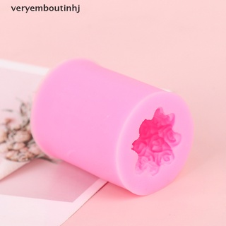 (hotsale) 3d rosa flor cilindro de silicona velas moldes diy jabón moldes herramientas de fabricación de velas {bigsale}