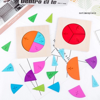 Tablero Circular de madera matemáticas fracción división ayudas enseñanza juguete educativo