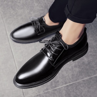 Italiano clásico hombres Formal Brogues Oxfords zapatos de negocios oficina transpirable cómodo dedo del pie puntiagudo (8)
