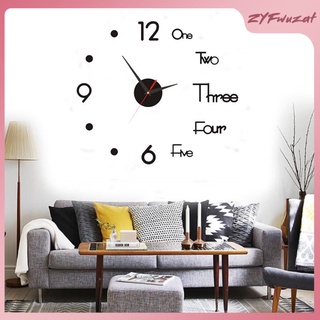 moderno reloj de pared 3d sin marco de acrílico relojes pegatinas hogar dormitorio oficina