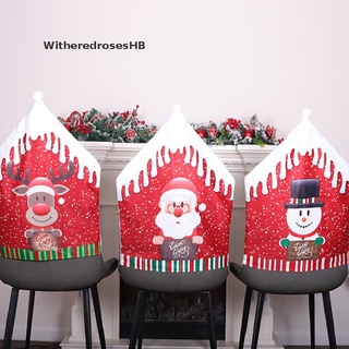 (witheredroseshb) cubierta de la silla de tela de navidad santa claus cubre feliz navidad decoraciones en venta