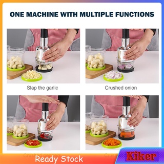 Picadora Manual de alimentos bofetada prensa picadora picadora para cebollas ajo nueces fruta (5)