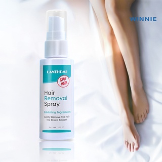 [winnie] 50ml spray de depilación de limpieza profunda suave piel natural inhibición del cabello crema para el cuerpo