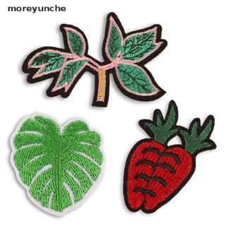 moreyunche 14 unids/set bordado fruta hierro sobre coser parches insignia tela apliques craft co (2)
