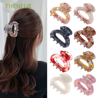 THENEUR Fashion Hair Claws Hair Accessories Barrette Acetate Hair Clip Mini Headwear Women Headband Girls Solid Crab Hairpins
