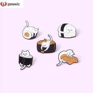 PENNIC Cute Cartoon Brooch Clothes DIY Decoration Enamel Pin Fashion Accessories Cat Bag Sushi Lapel Pin Badge