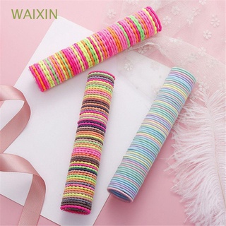 Waixin 50 pzas/bolsa de niños coloridos seguros de nailon cuerdas Para cabello de niñas accesorios Para el cabello