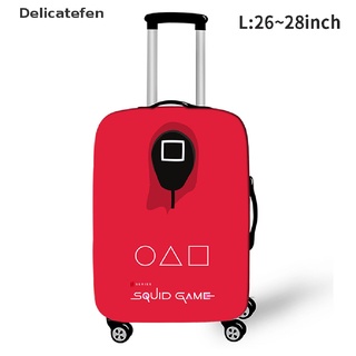 [Delicatefen] Cubierta protectora de equipaje de calamar para maleta, funda protectora para maletero, aplicar a 19"-28"