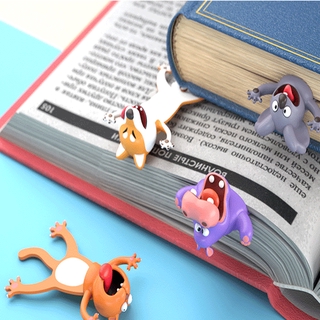 PEONY Nuevo Estilo De Animales De Dibujos Animados Shiba Inu Suministros Escolares 3D Marcapáginas Serie Océano Creativo Gato Divertido PVC Libro Marcadores (5)