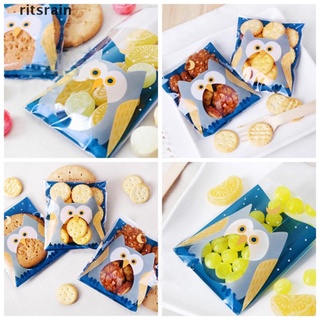 Ritsrain 100 pcs Cartoon Animals Cookie Candy Self-Adhesive Bag Biscuits Baking Packaging CO (9)