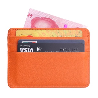 Ove cartera delgada de cuero para hombre, tarjeta de crédito, delgado, organizador de bolsillo (5)
