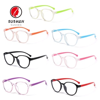 Sushen gafas de moda para niños clases en línea Anti-azul luz redonda gafas portátil ordenador niños niñas gafas de protección Ultra ligero marco
