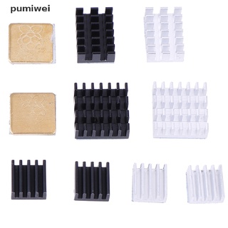 pumiwei 5pcs para raspberry pi 2/3/4 3b+ 4b aluminio disipador de calor radiador kit co