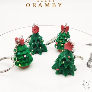 oramcurrent creativo árbol de navidad adorno llavero colgante regalo navidad llavero moda navidad hogar adorno decoración resina