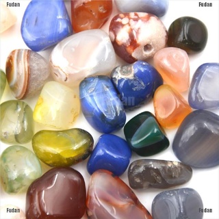 <Fudan> 50G Mixed Colors Agate Stones Gemstone Rock Tumble Stone 20Mm Decoration