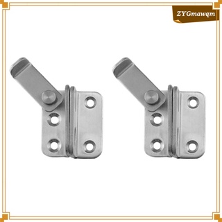 2 cerraduras de puerta de acero inoxidable con orificio de candado (5)