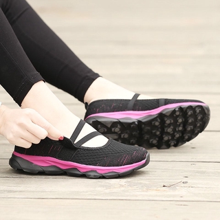 Sweetc zapatillas de deporte Casual de suela suave para mujer/tenis de tacón plano antideslizantes/zapatos deportivos para caminar (8)