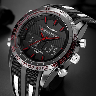 readeel 1285 marca reloj deportivo para hombre relojes top marca de lujo hombres reloj de pulsera impermeable led electrónico digital masculino relogio masculino (sin caja) (7)