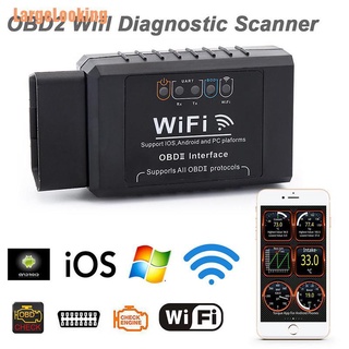 Largelooking * ELM327 WIFI OBD OBDII Auto escáner de diagnóstico de coche herramienta escáner para IOS Android