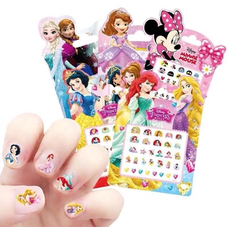 Elsa Mickey Minnie Mouse maquillaje juguete pegatinas de uñas juguete niñas