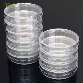 BRALLEY School Supplies Petri Dishes Lab Supplies Bacteria Culture Dish Sterile Petri Dishes Transparent Educational Supplies 90x15mm with Lids Plastic Biological Clear Petri Dish