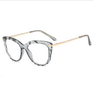 gafas de moda para mujer/lentes planos multifacéticos/lentes con marco de ojo de gato (5)
