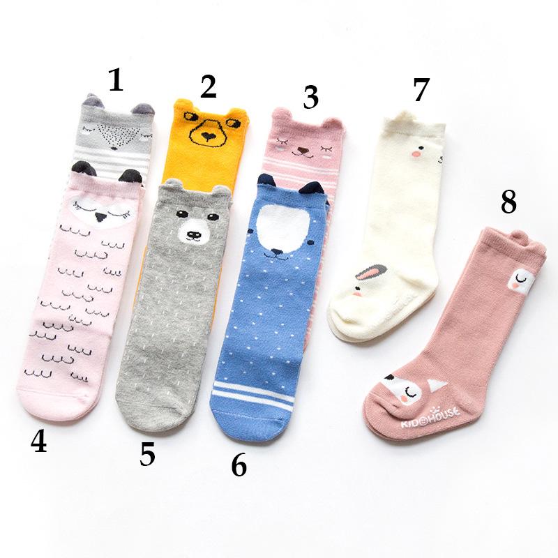 calcetines de algodón para bebés/medias antideslizantes para bebés/animales de dibujos animados