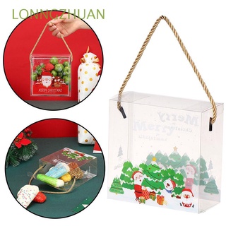 lonngzhuan apple bolsa de regalo para caramelos de pvc caja de regalo portátil de navidad transparente galletas caja de embalaje (1)
