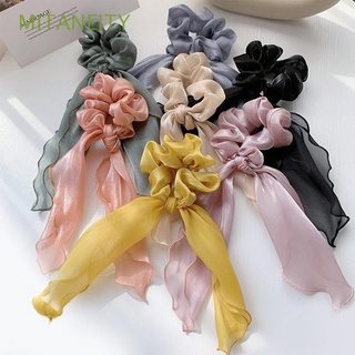 MITANEITY Women Girls Hair Scrunchie Solid Color Elastic Hair Bands Ponytail Scarf Fashion Hair Accessories Ribbon Headwear Ponytail Holder Hair Ties Rope/Multicolor