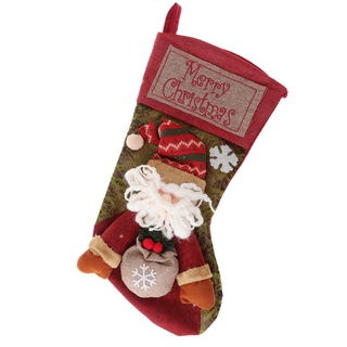 santa claus muñeco de nieve alce de navidad medias calcetines colgantes bolsa de regalo fiesta de navidad proveedor