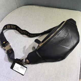 [Ready Stock] Guess Leather Waist Bag Black