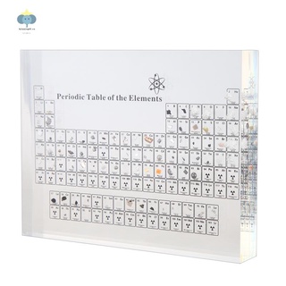 pantalla de mesa periódica acrílica con elementos reales enseñando día escolar regalos de cumpleaños elementos químicos decoración de exhibición