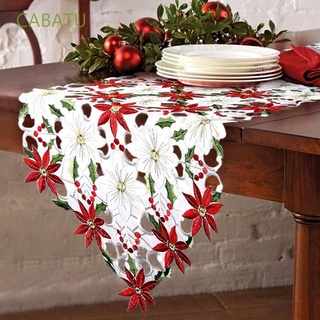 CABATU Vintage Table Runner Party Table Cover Tablecloth For Home New Year Christmas Decoration Restaurant Embroidery Wedding Banquet Placemat/Multicolor